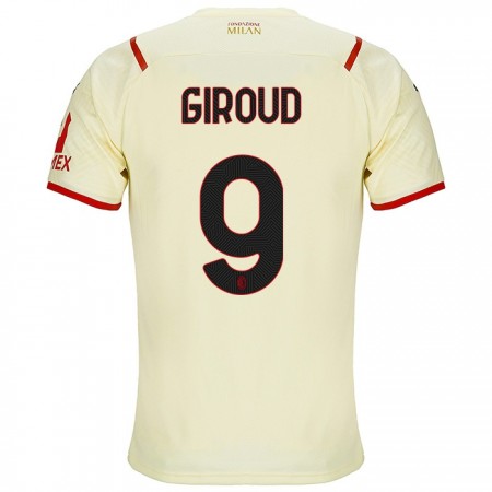 AC Milan Olivier Giroud 9 Borte Fotballdrakt 2021-2022 Kortermet
